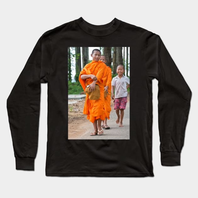 Young Monks Long Sleeve T-Shirt by fotoWerner